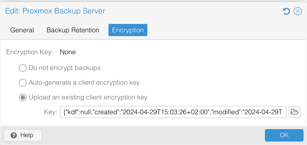 Cloud-pbs encryption key restore