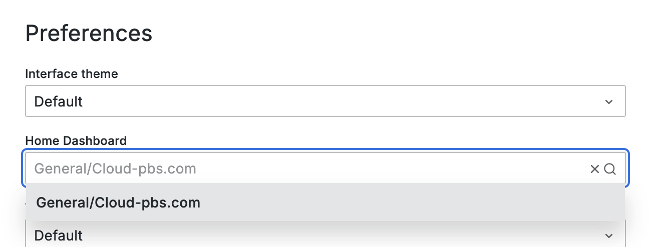 Cloud-pbs : change home dashboard